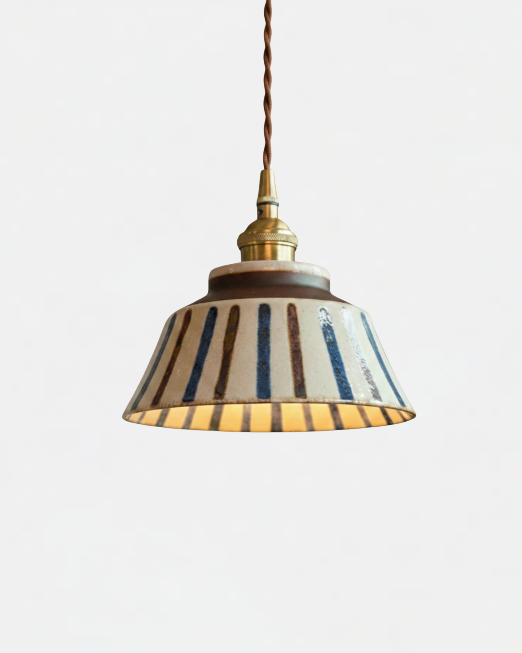 Loftlampe i Keramik - Justerbar Ledning og Mønstret Finish 4