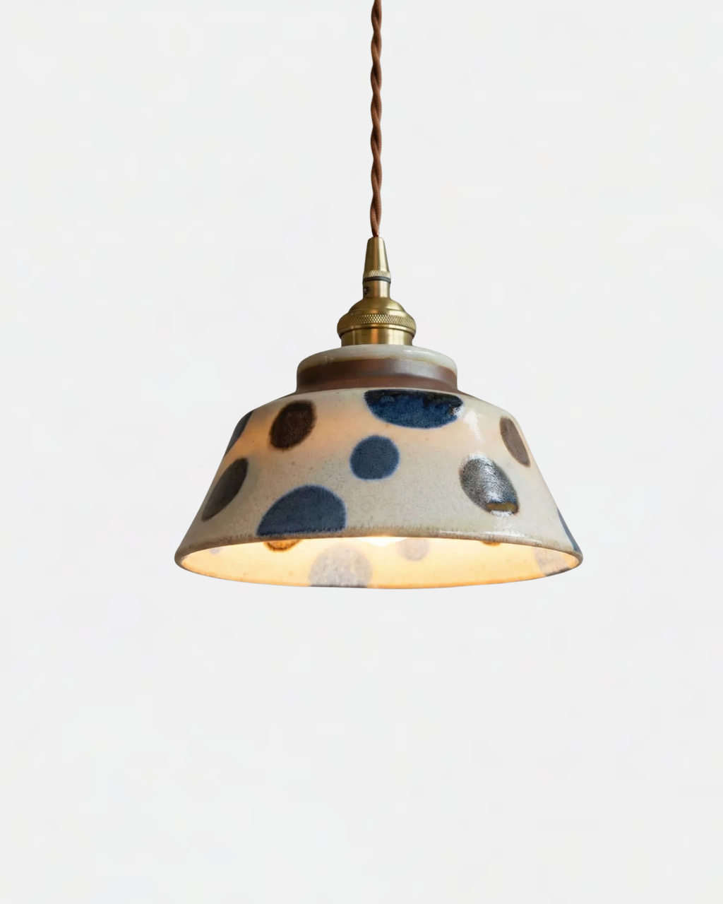 Loftlampe i Keramik - Justerbar Ledning og Mønstret Finish 5