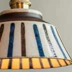 Loftlampe i Keramik – Justerbar Ledning og Mønstret Finish 5