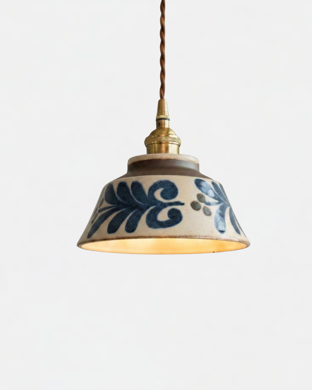 Loftlampe i Keramik - Justerbar Ledning og Mønstret Finish 6