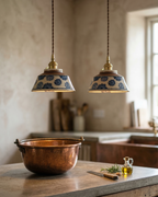 Loftlampe i Keramik - Justerbar Ledning og Mønstret Finish 9
