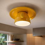 Loftslampe i Keramik – Unikt og Charmerende Kaffekopdesign 0