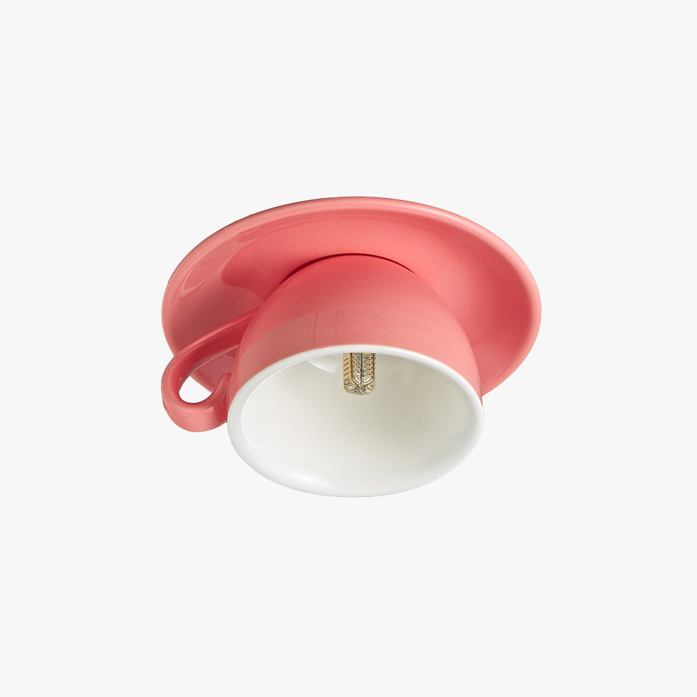 Loftslampe i Keramik – Unikt og Charmerende Kaffekopdesign 3