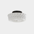 Loftslampe i Opalglas – Riflet Vintage Design med Varmt Lys 10
