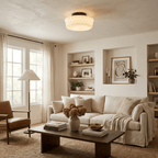 Loftslampe i Opalglas – Riflet Vintage Design med Varmt Lys 3