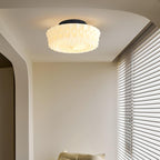 Loftslampe i Opalglas – Riflet Vintage Design med Varmt Lys 5
