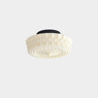 Loftslampe i Opalglas – Riflet Vintage Design med Varmt Lys 9