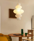 Loftslampe i Rispapir - Wabi-Sabi Design med Justerbar Ledning 9