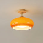 Loftslampe i Træ og Glas - Bauhaus Design 5