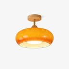 Loftslampe i Træ og Glas - Bauhaus Design 6