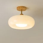 Loftslampe i Træ og Glas - Bauhaus Design 8