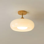 Loftslampe i Træ og Glas - Bauhaus Design 9