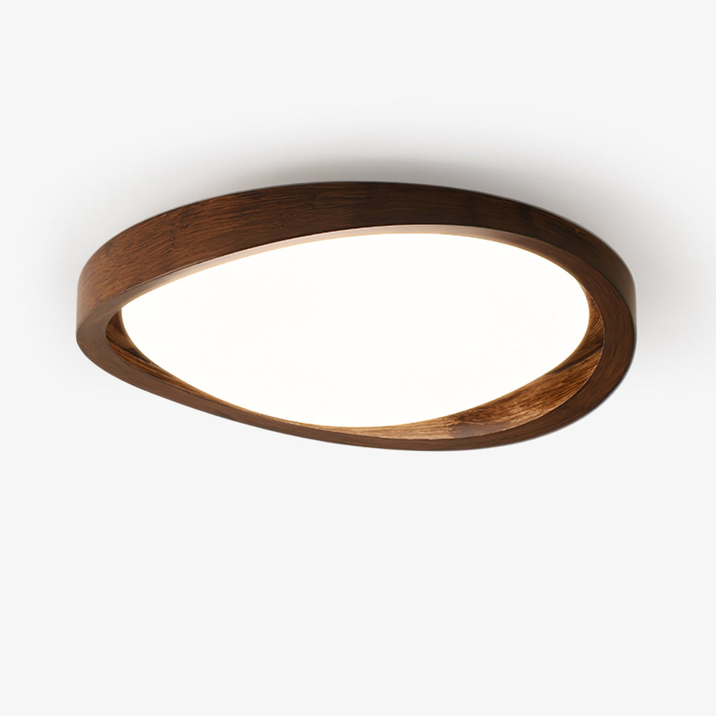 Loftslampe i Valnødstræ – Buet Design til Elegant Belysning 0