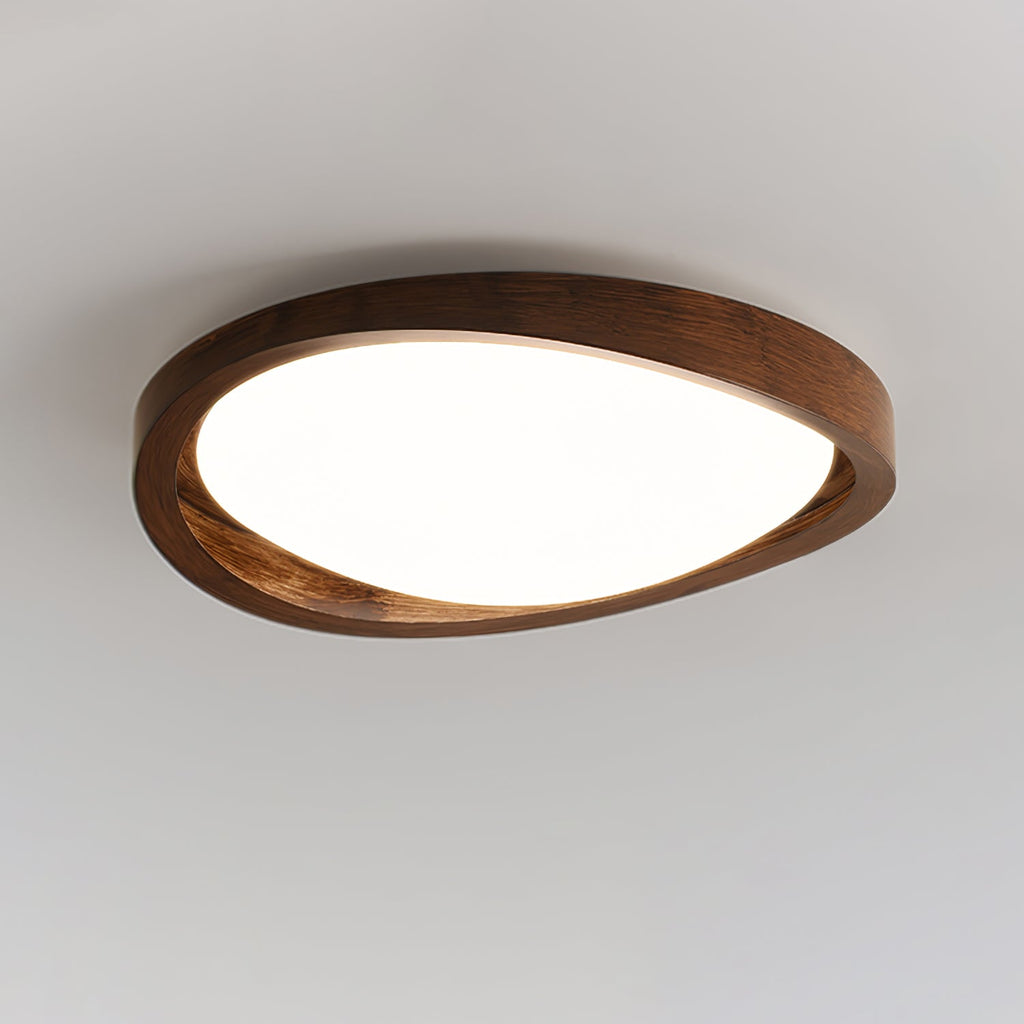 Loftslampe i Valnødstræ – Buet Design til Elegant Belysning 5