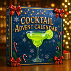 Cocktail Julekalender 2026 – 24 Mini Cocktailflasker som Juletræspynt, Julenedtælling for Voksne (uden Alkohol)