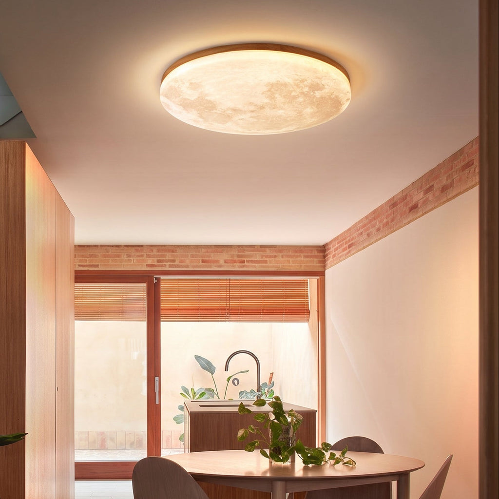 Måne Loftslampe - Justerbar Lysstyrke i Akryl og Metal 1