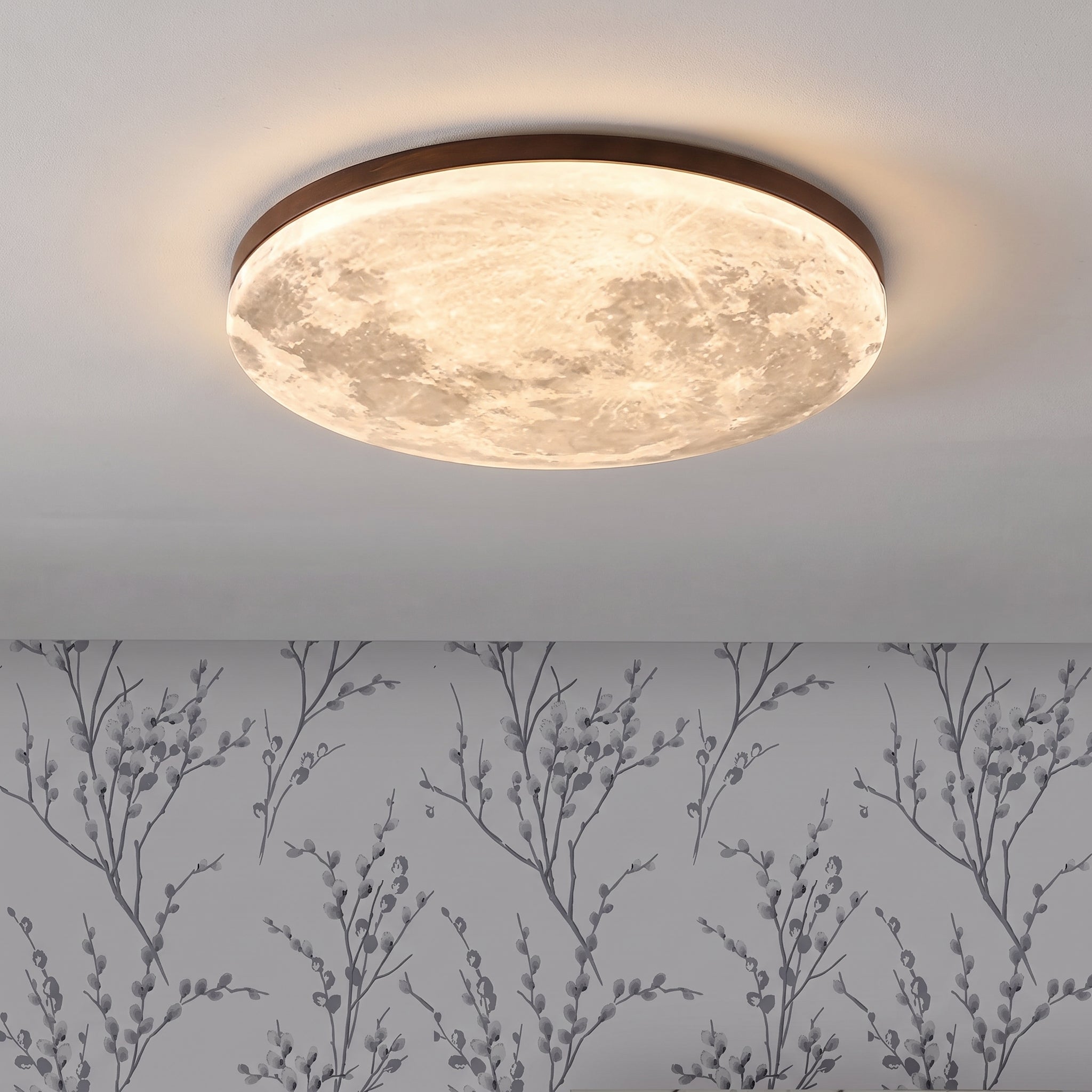 Måne Loftslampe - Justerbar Lysstyrke i Akryl og Metal 3
