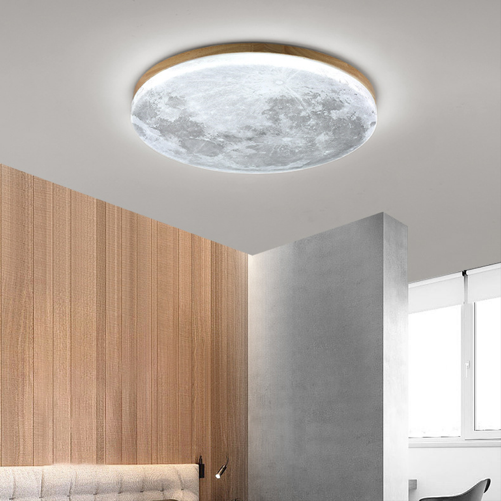 Måne Loftslampe - Justerbar Lysstyrke i Akryl og Metal 6