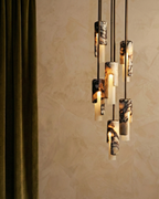Marmor Pendel Lampe - Slank Cylinderform i Natursten 5
