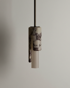 Marmor Pendel Lampe - Slank Cylinderform i Natursten 8
