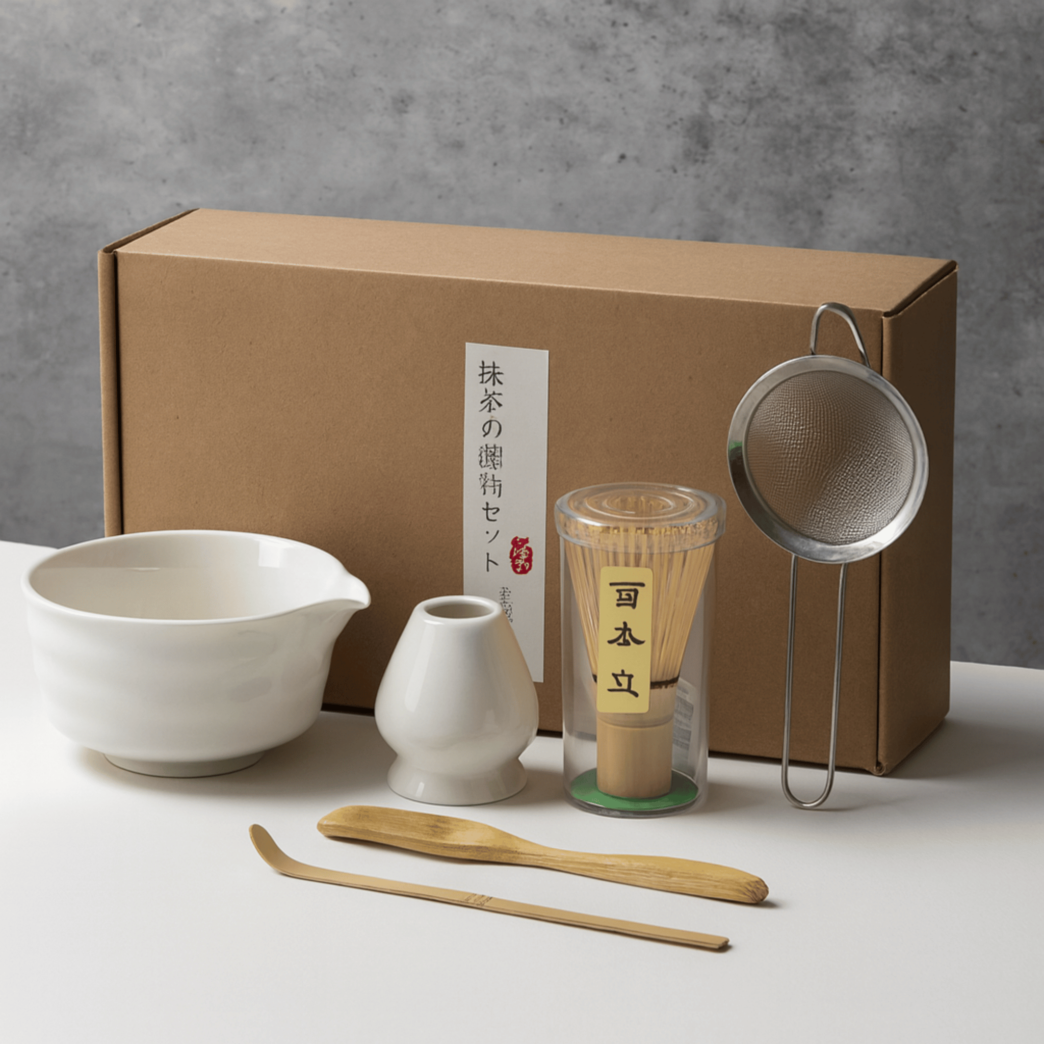 Matcha Sæt – Keramisk Skål og Bambusredskaber til Traditionel Te-ceremoni 4