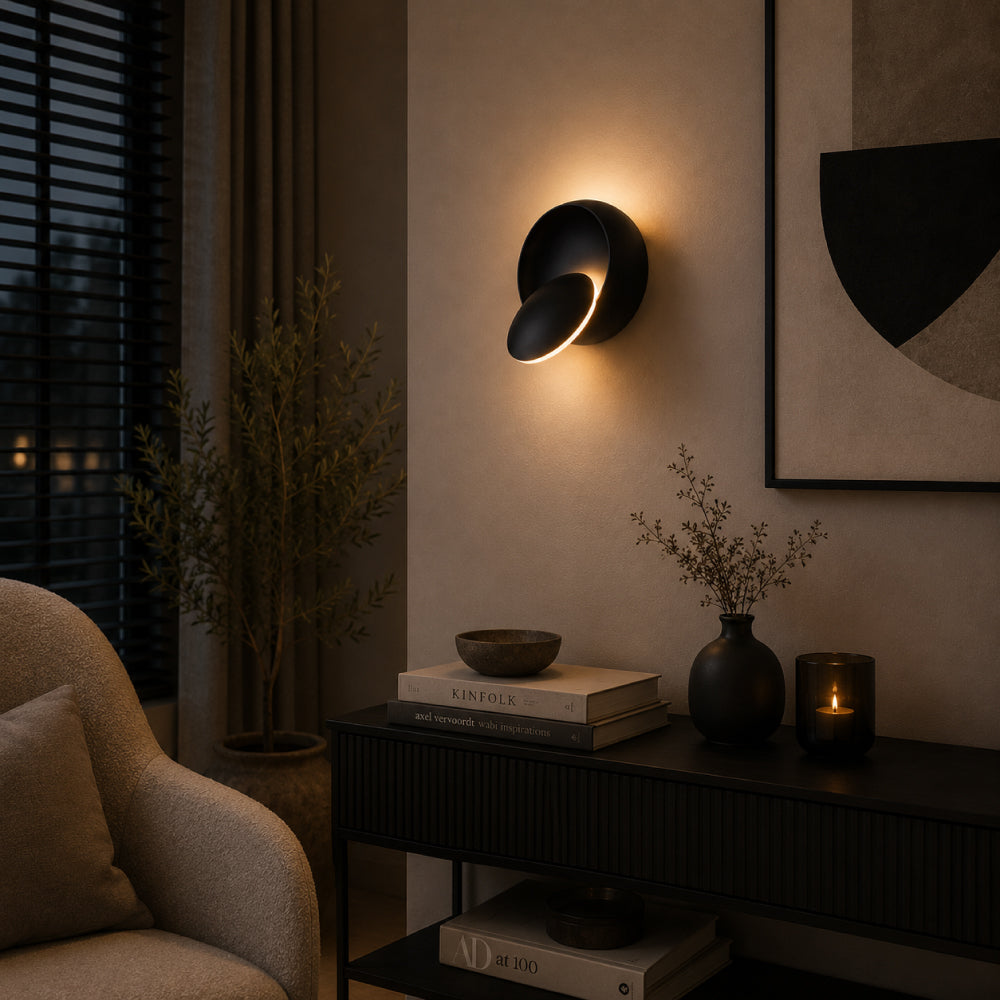 Minimalistisk Aluminium Væglampe - 350° Drejeligt Design med Fleksibel Belysning 4
