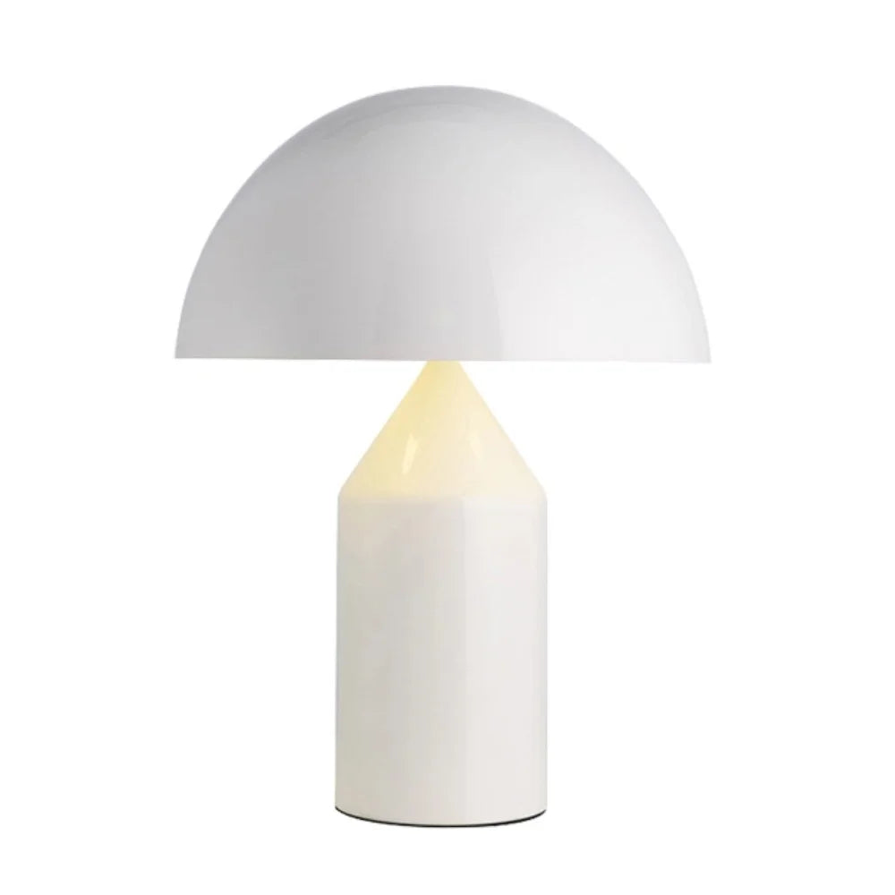Minimalistisk Bordlampe - Kuppelformet Skærm med Skulpturel Silhuet 11