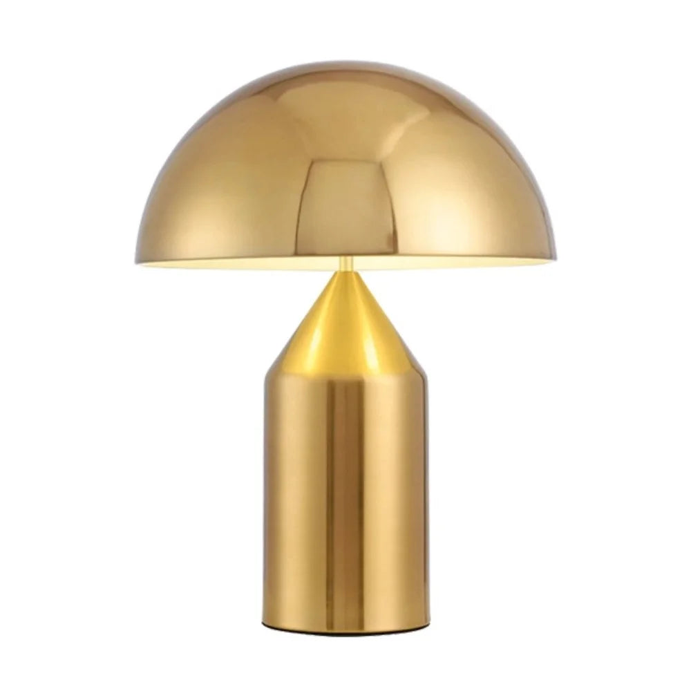 Minimalistisk Bordlampe - Kuppelformet Skærm med Skulpturel Silhuet 12