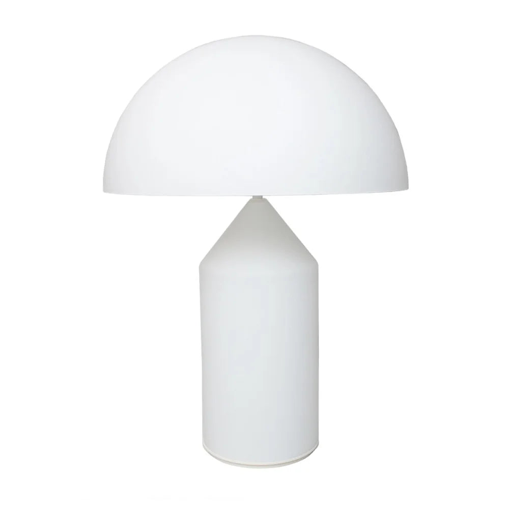 Minimalistisk Bordlampe - Kuppelformet Skærm med Skulpturel Silhuet 15