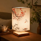 Minimalistisk Bordlampe i Bambus og Træ – Japansk-Skandinavisk Design 0