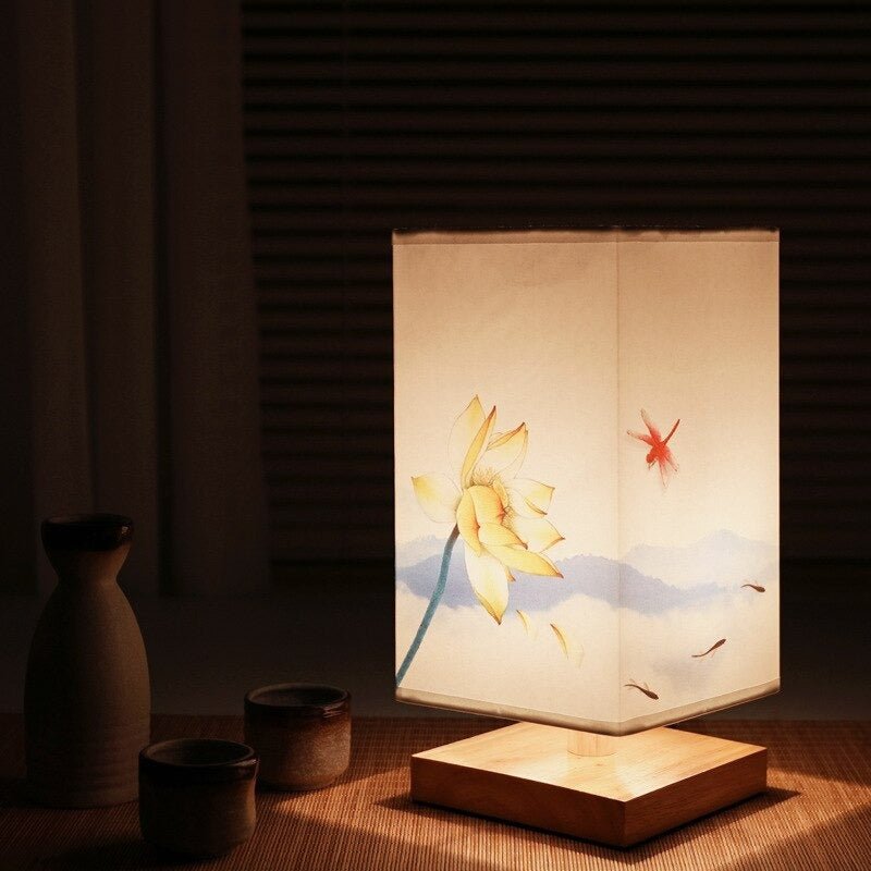 Minimalistisk Bordlampe i Bambus og Træ – Japansk-Skandinavisk Design 4