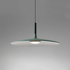 Minimalistisk Hængelampe til Spisebord - Bred Metalskærm med Svævende Design 11