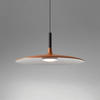 Minimalistisk Hængelampe til Spisebord - Bred Metalskærm med Svævende Design 12
