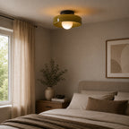 Minimalistisk Loftlampe - Svævende Glaskugle i Cirkulær Ramme 1