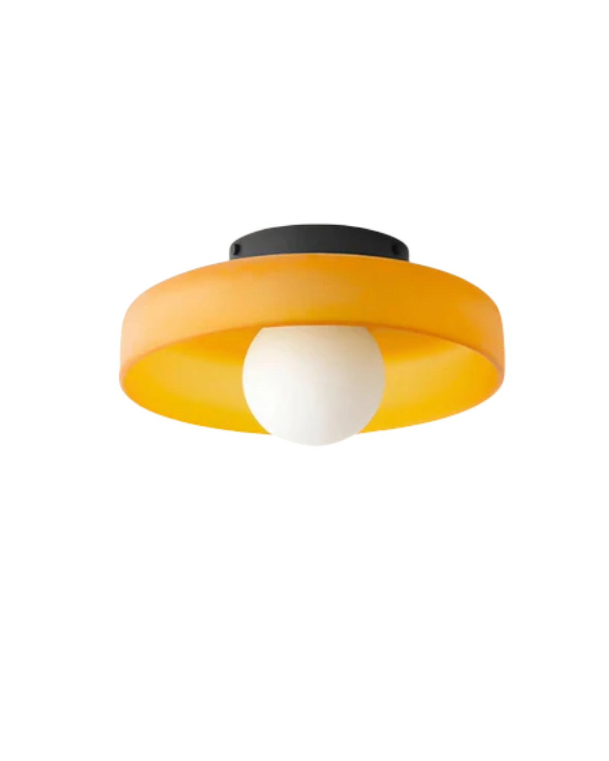 Minimalistisk Loftlampe - Svævende Glaskugle i Cirkulær Ramme 13