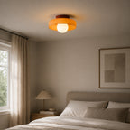 Minimalistisk Loftlampe - Svævende Glaskugle i Cirkulær Ramme 6