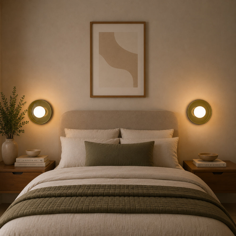 Minimalistisk Loftlampe - Svævende Glaskugle i Cirkulær Ramme 7