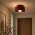 Minimalistisk Loftslampe - Svævende Opalglaskugle i Cirkulær Ramme 0
