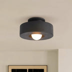 Minimalistisk Loftslampe - Svævende Opalglaskugle i Cirkulær Ramme 12
