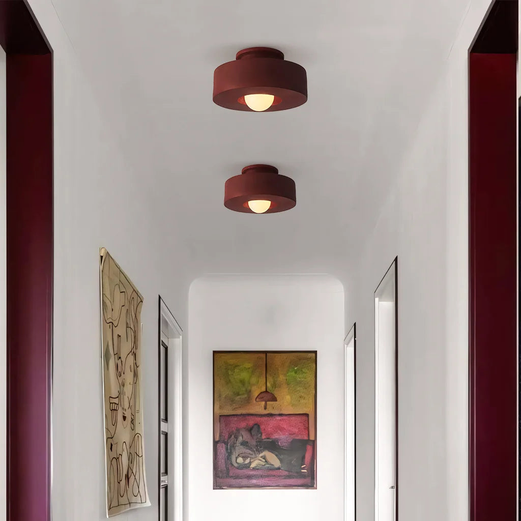 Minimalistisk Loftslampe - Svævende Opalglaskugle i Cirkulær Ramme 9
