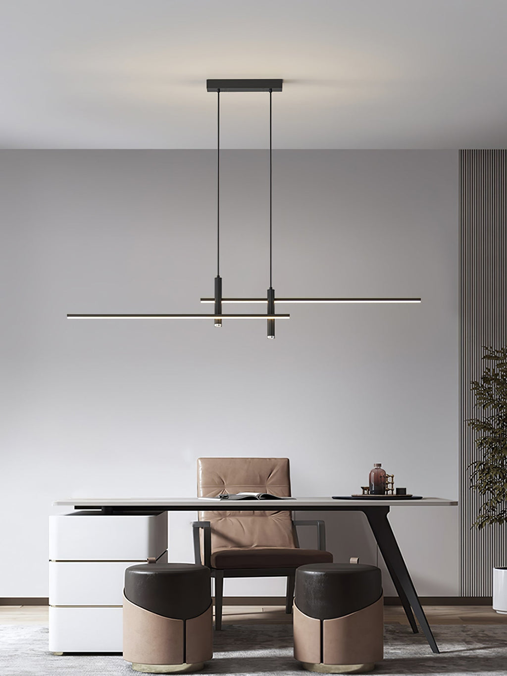 Minimalistisk Metal Pendel Lampe - Justerbar Højde og Dæmpbart Lys 0
