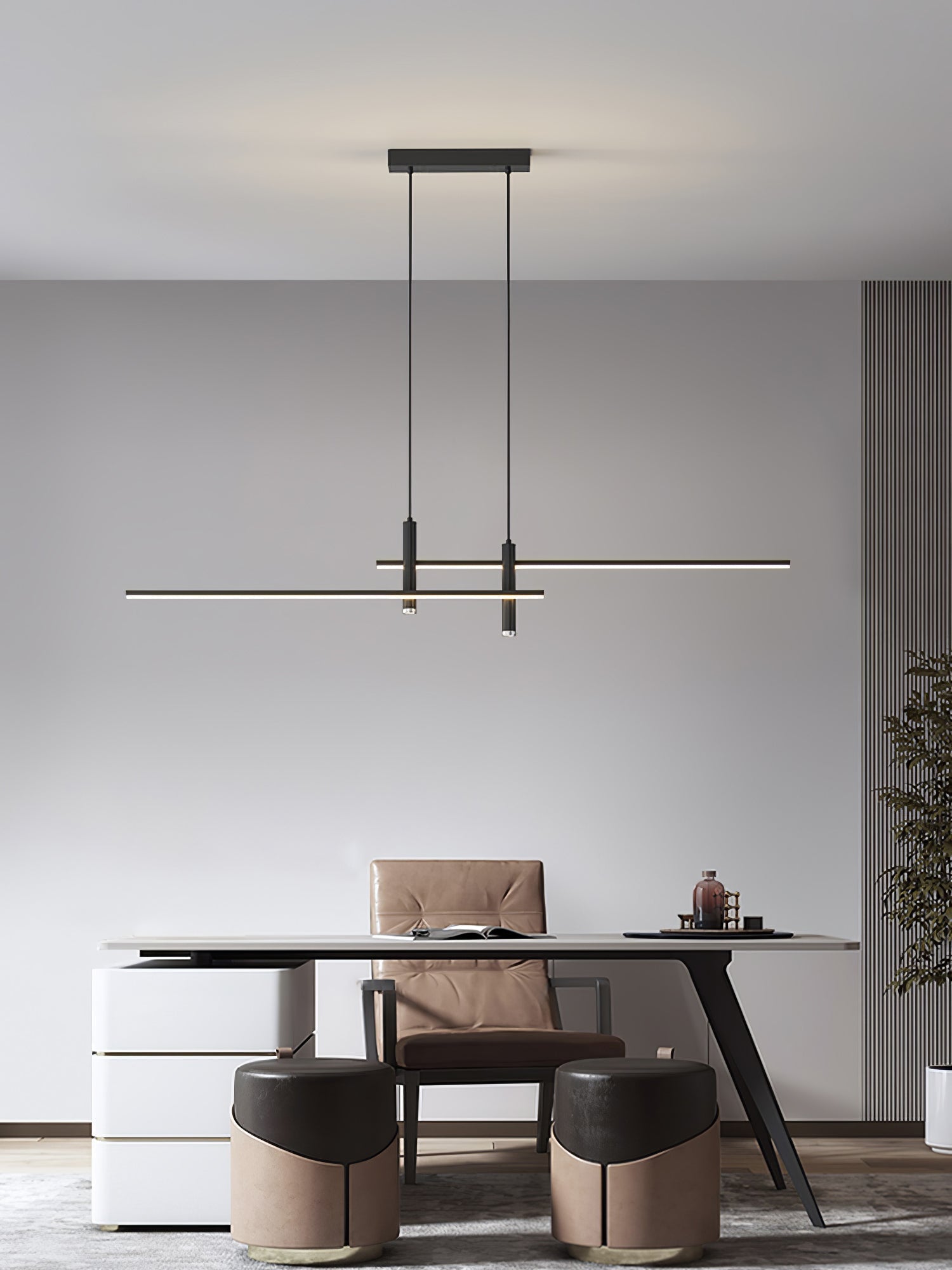 Minimalistisk Metal Pendel Lampe - Justerbar Højde og Dæmpbart Lys 0
