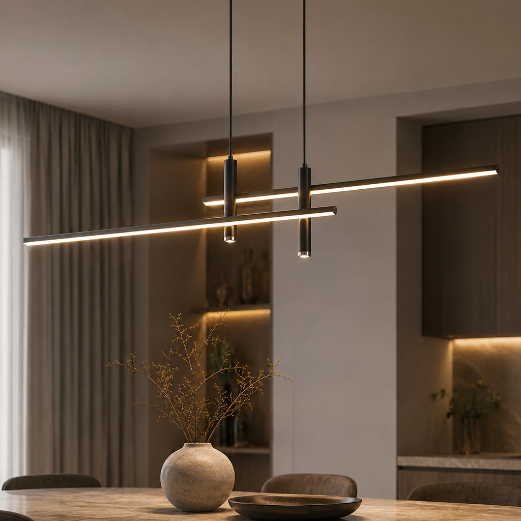 Minimalistisk Metal Pendel Lampe - Justerbar Højde og Dæmpbart Lys 10