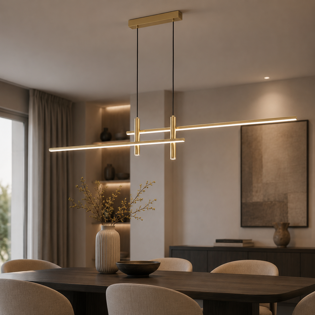 Minimalistisk Metal Pendel Lampe - Justerbar Højde og Dæmpbart Lys 11