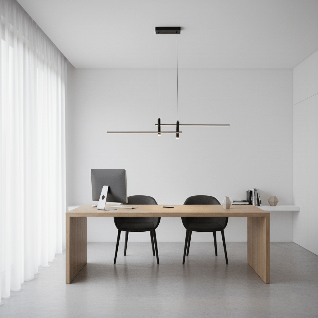 Minimalistisk Metal Pendel Lampe - Justerbar Højde og Dæmpbart Lys 3
