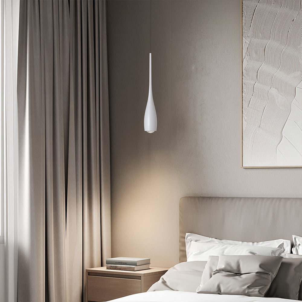 Minimalistisk Pendellampe – Vanddråbeformet Design med Justerbar Ledning 1