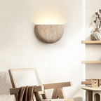 Minimalistisk Travertin Væglampe – Unikt Design med Beroligende Lys 6