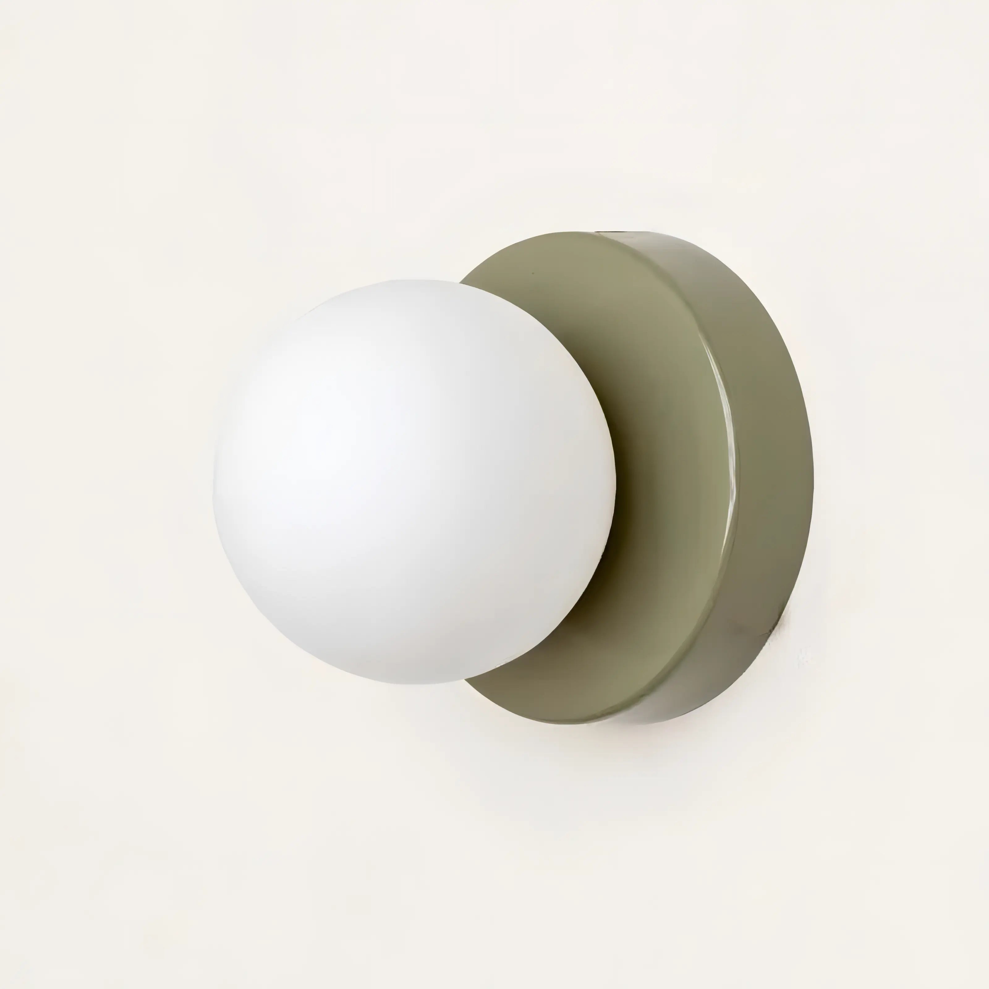 Minimalistisk Væglampe i Glas - Opalglaskugle med Rundt Design 12