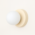 Minimalistisk Væglampe i Glas - Opalglaskugle med Rundt Design 7
