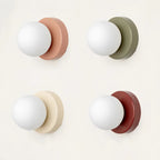 Minimalistisk Væglampe i Glas - Opalglaskugle med Rundt Design 8
